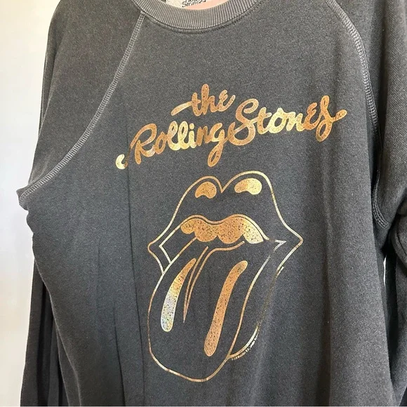 Rolling Stones x People of Leisure Sticky Fingers Foiled Icon Sweatshirt - Picture 4 of 5